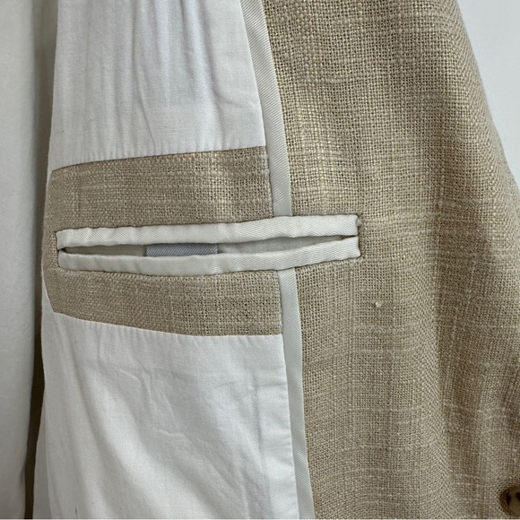 J.Crew Regent Linen Blend Blazer in Metallic Gold - Picture 6 of 8